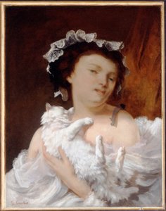 Frau mit einer Katze, 1864