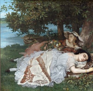 Junge Damen am Ufer der Seine von Gustave Courbet