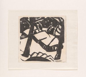 Bäume und verschneite Dächer von Gustave De Smet (signed by artist)