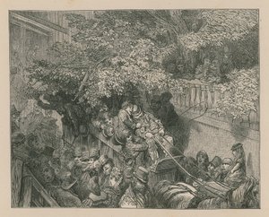 Ein überfüllter Pferdewagen von Gustave Dore