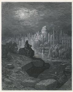 Ein Reisender aus Neuseeland betrachtet die Ruinen von London von Gustave Dore