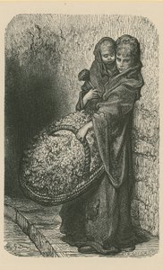 Eine Frau verkauft Blumen von Gustave Dore