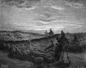 Abram auf seiner Reise nach Kanaan - Bibel