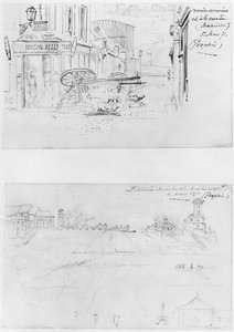Album der Belagerung von Paris, Rue des Accacias und Rue de la Carriere 5. März 1871, Batterien auf den Buttes Montmartre 6. März 1871 von Gustave Dore