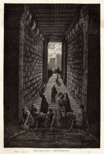 Eine antike Zisterne, noch in Gebrauch, in Merida. Illustration der Reise nach Spanien von Gustave Doré (1832-1883) Illustrator und Baron Ch. Davillier Redakteur, 1862, veröffentlicht in "Le tour du monde, nouveau journal des voyages"