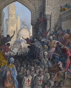 Ankunft der Gefangenen von Minieh in Kairo - Siebter Kreuzzug 1248-1254, geführt von Ludwig dem Heiligen von Gustave Dore