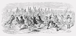 Barnes Common - Rufen der Kutschen, 1872 von Gustave Dore
