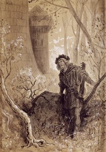 Blondel hört die Stimme von Richard Löwenherz, Illustration für Gargantua und Pantagruel von François Rabelais, Gravur von Gustave Doré von Gustave Dore