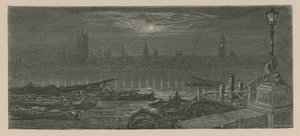 Boote auf der Themse vertäut von Gustave Dore