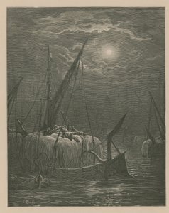 Boote auf der Themse von Gustave Dore