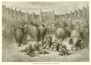Gefangene Juden im Hippodrom von Alexandria von Gustave Dore