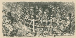 Menschenmengen beobachten Wagenrennen