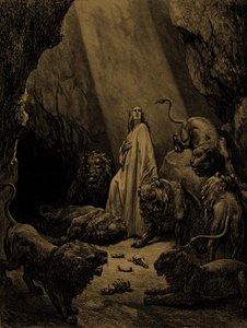 Daniel in der Löwengrube, von Doré von Gustave Dore
