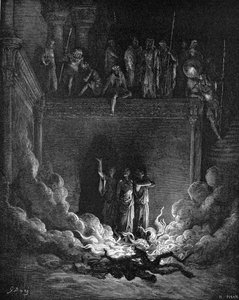 Daniels Gefährten im Feuerofen von Gustave Dore