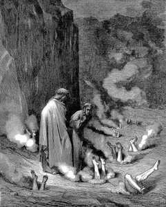 Dante und Virgil in der Hölle, 1863 von Gustave Dore