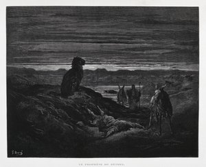 Tod des Propheten von Bethel, Illustration aus der Dore-Bibel von Gustave Dore
