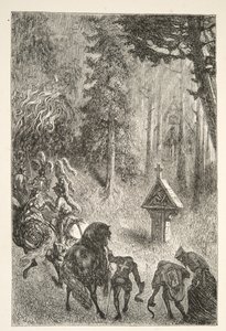 Begleitung von Guenever aus Cameliard, aus Geschichten der Tage von König Arthur von Charles Henry Hanson, veröffentlicht 1898