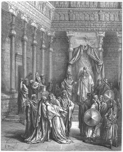 Esther in der Gegenwart von Ahasverus, 1866