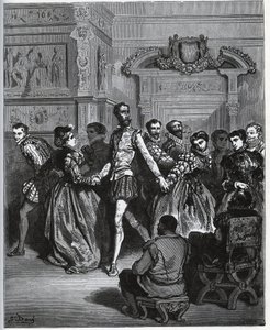 Abendveranstaltung nach Don Antonio. Don Quijote entdeckt ohne Wertschätzung die Freuden des Tanzes - aus "Don Quijote von der Mancha" von Miguel Cervantes