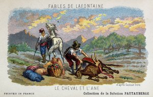 Fabel von La Fontaine: das Pferd und der Esel nach Gustave Doré von Gustave Dore