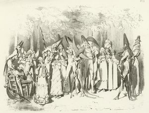 Moden unter dem Direktorium 1798. Die Unglaublichen (Gravur) von Gustave Dore