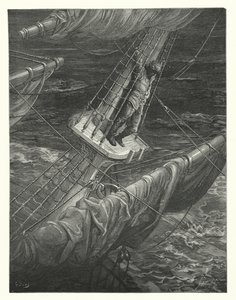 Gustave Doré Illustration für Coleridges Rime of the Ancient Mariner (Gravur) von Gustave Dore