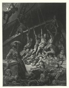 Gustave Doré Illustration für Coleridges Rime of the Ancient Mariner (Gravur) von Gustave Dore