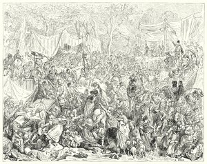 Ankunft von Don Quixote bei der Hochzeit von Camacho und Quiteria (Illustration von Don Quixote) von Gustave Dore