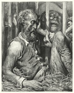 Gustave Dorés Don Quixote: "Don Quixote war nicht so sehr über seine Verzauberung erstaunt wie über die Art und Weise davon" von Gustave Dore