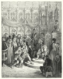 Gustave Dorés Don Quixote: "Gouverneur Sancho Panza, der Gerechtigkeit übt" von Gustave Dore