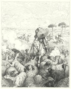 Gustave Dorés Don Quixote: "Er griff die Schafherde an" von Gustave Dore