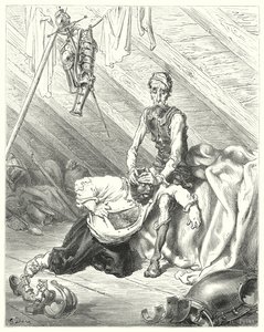 Gustave Dorés Don Quixote: "Er glaubte wirklich, seine letzte Stunde sei gekommen" von Gustave Dore