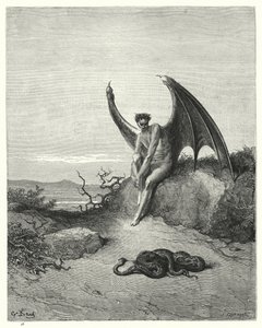 Illustration von Gustave Doré für Miltons Paradise Lost, Buch IX, Zeilen 182, 183