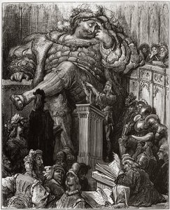Illustration von Gustave Doré für das Unschätzbare Leben des großen Gargantua von François Rabelais - Illustration aus 