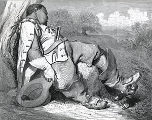 Illustration für „Le petit poucet“, geschrieben 1697 von Charles Perrault (1628-1703) von Gustave Dore