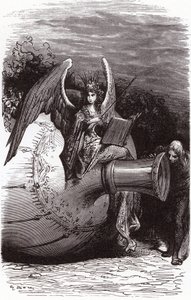 Illustration von Gustave Doré für die vollständigen Werke von François Rabelais: Die Tauchflasche (fünftes Buch) von Gustave Dore