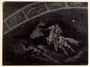 Illustration des Sternzeichens Skorpion. aus La legende de Croque-Mitaine. von Gustave Dore
