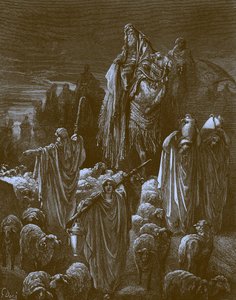 Jakob reist nach Ägypten, von Doré - Bibel von Gustave Dore