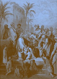 Jesus segnet die Kinder, von Doré von Gustave Dore