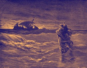 Jesus geht auf dem Meer - Bibel von Gustave Dore