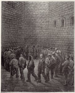 Der Spaziergang der Gefangenen im Gefängnis - in „London“ von Gustave Doré von Gustave Dore