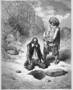 Der Geizhals, der seinen Schatz verlor - aus "Fabeln" von Jean de La Fontaine von Gustave Dore