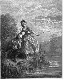 Die Fische und der Hirte, der Flöte spielt - aus "Fabeln" von Jean de La Fontaine