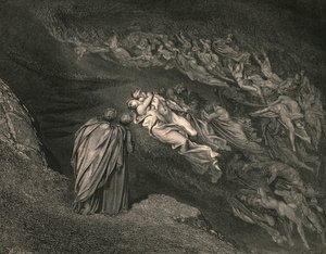 Die Liebe brachte uns zu einem Tod: Caina wartet auf die Seele, die unser Leben spaltete, ca. 1890
