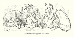 Martha weckt die Bauern von Gustave Dore