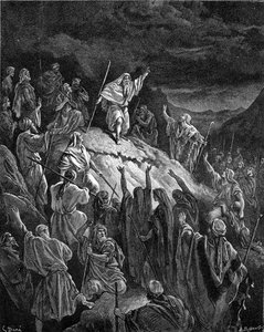 Mattathias appelliert an die jüdischen Flüchtlinge - Bibel von Gustave Dore