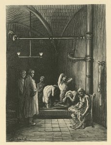 Männer in den Bädern im Haus der Zuflucht von Gustave Dore
