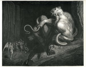 Minos: aus Der Hölle von Dante Alighieri von Gustave Dore