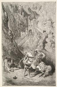 Auf dem Weg zur Grünen Kapelle, aus Geschichten der Tage von König Artus von Charles Henry Hanson, veröffentlicht 1898