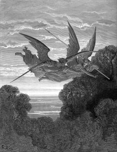 Das verlorene Paradies: Ithuriel und Zephon, von Doré